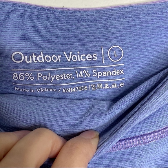 Outdoor Voices 3/4 Two-Tone Legging Lavender Lilac - Picture 2 of 7